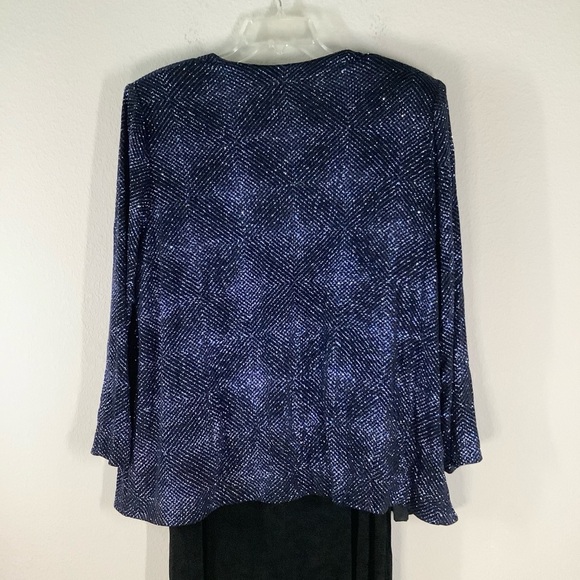 ALEX EVENINGS 2-Piece Evening Gown Set Glitter Jacket & Maxi Wedding 22W PETITE - Picture 3 of 14